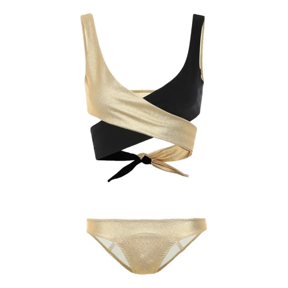 Lisa Marie Fernandez Gold and Black Bikini